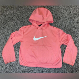 Nike pink crop hoodie